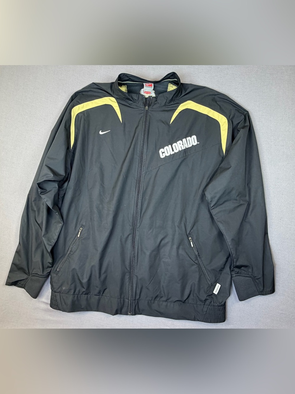 Nike-Fit Storm Colorado Buffaloes Jacket Mens XL Black Full Zip Windbreaker
